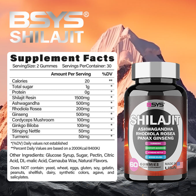 BSYS 8IN1 SHILAJIT GUMMIES 60'S Secondary image