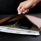 Sleek, High-capacity, Waterproof Leather Organizer For Contracts And Documents