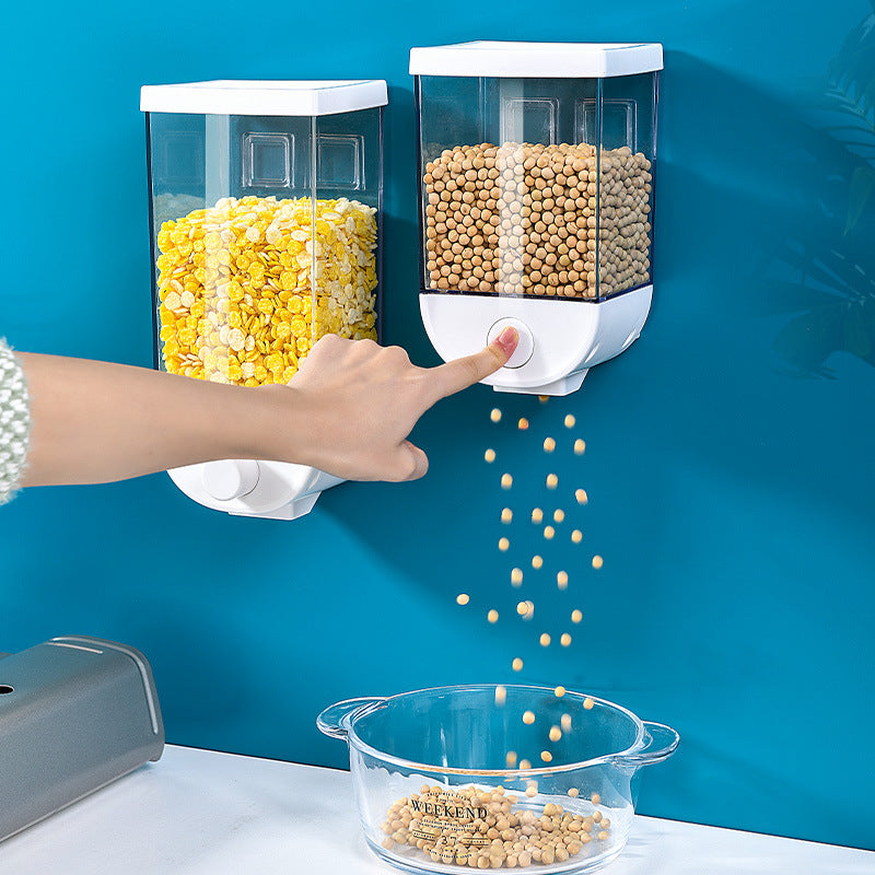 Kitchen Food Storage Easy Press Container Cereal Dispenser Wall Mounted Food Storage Box Main image