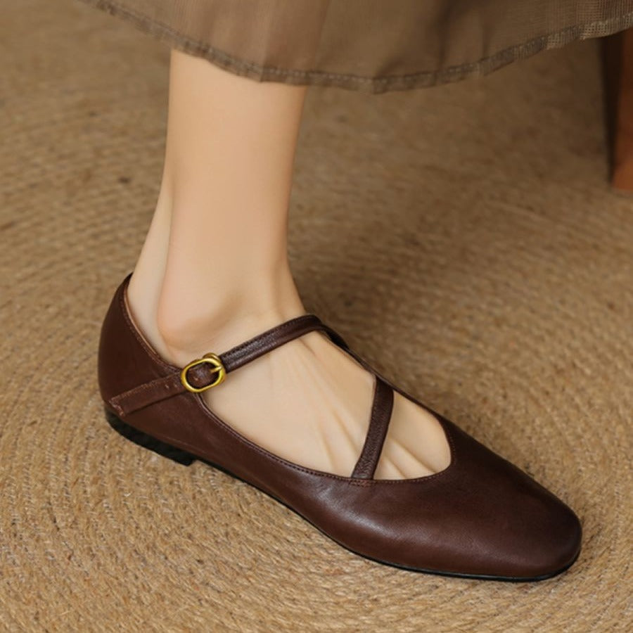 Flat Versatile Non-slip Vintage Mary Jane For Women's Single-layer Shoes Secondary image