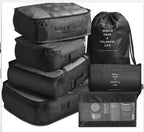 8-piece Set Luggage Divider Bag Travel Storage Clothes Underwear Shoes Organizer Packing Cube Bag