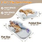 Human Dog Bed, 71"x43"x12" Dog Beds For Large Dogs, Foldable Plush Washable Dog Bed For People Doze Off, Orthopedic Dog Beds For Humans Size Fits You And Pets