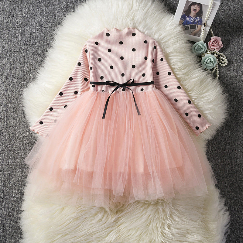 Baby Girls Spring Winter Long Sleeve Tutu Lace Dresses Infantil Newborn 1st Birthday Party Clothes Christening Gown Casual Wear Main image