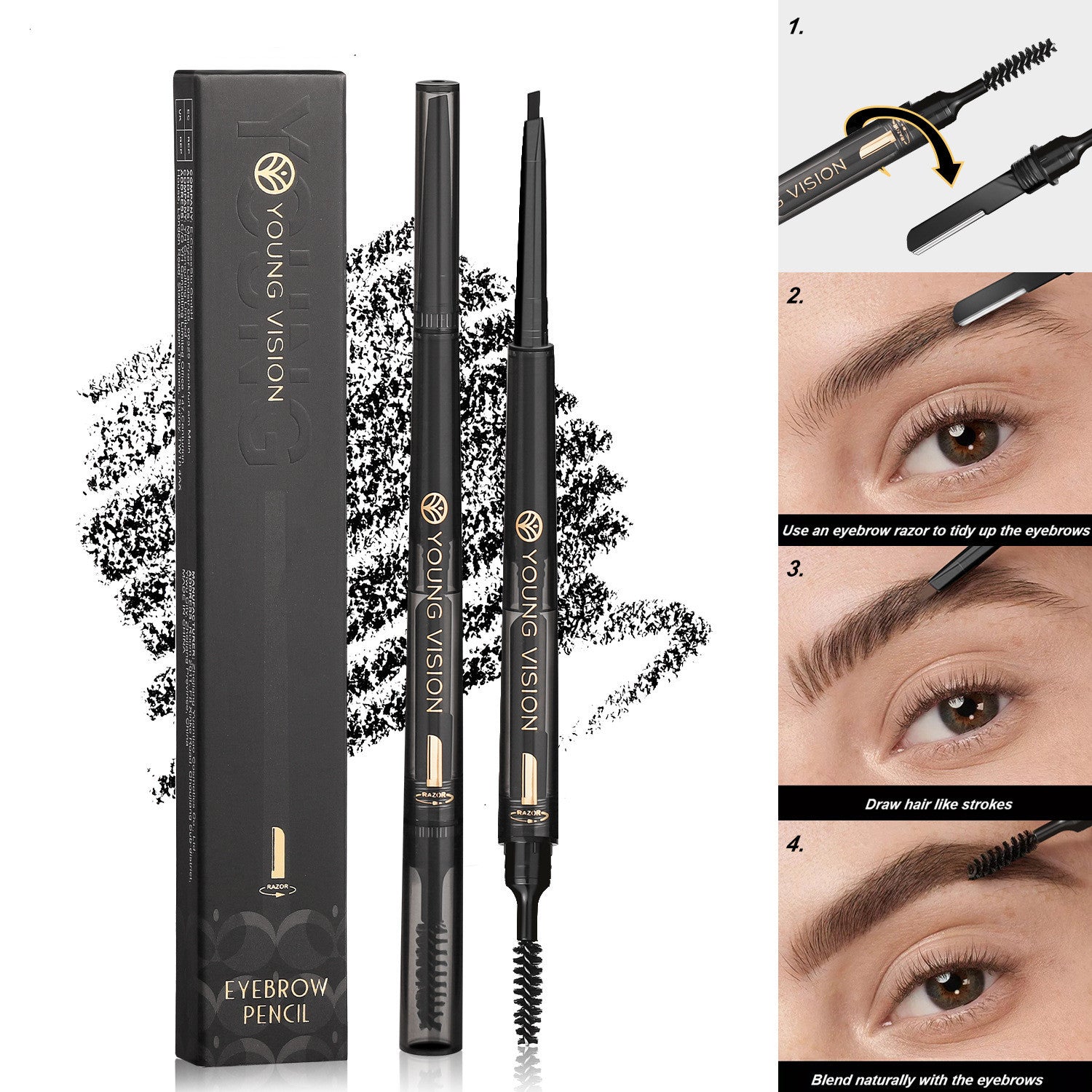 Fog Sense Three In One Eyebrow Pencil Waterproof Smear-proof Main image
