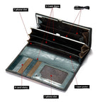 Women's Leather Storage Mid-length Personalized Cowhide Stitching Wallet