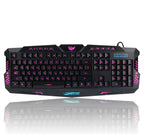 J10 tricolor backlight wired gaming keyboard set colorful luminous gaming mouse keyboard Russian keyboard