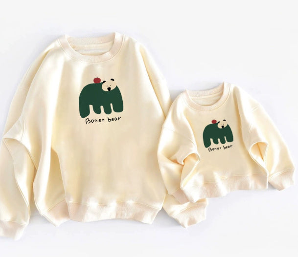 High Quality Family Friendly Autumn Sweatshirts Baby Onesies For Three