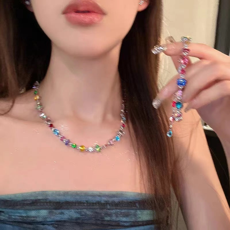 Sweetheart Candy Colorful Crystal Zircon Necklace Main image