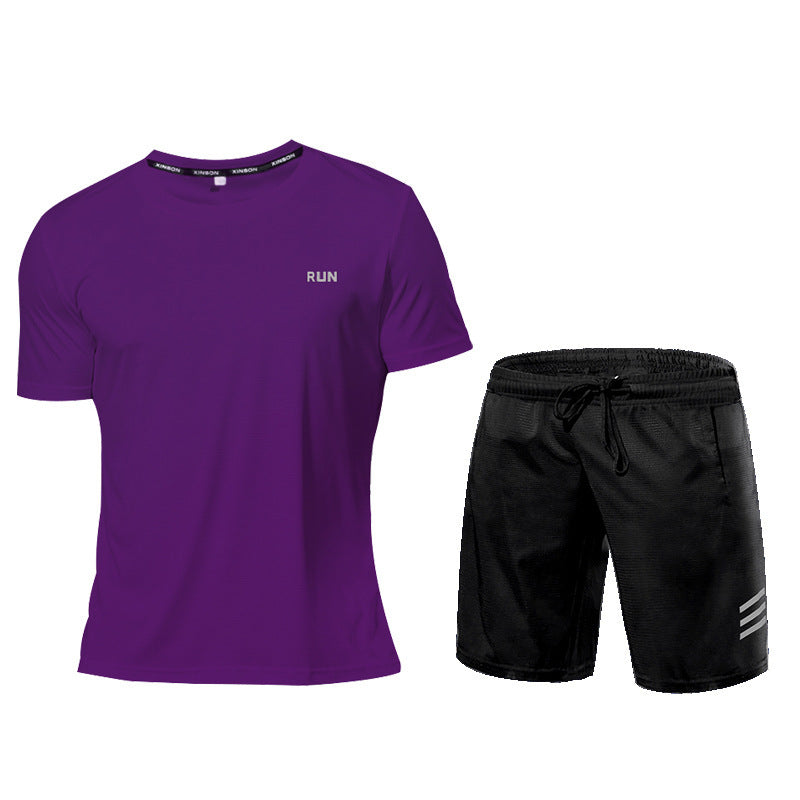 Men Sports Suit Breathable Athletic Wear Sportswear Running