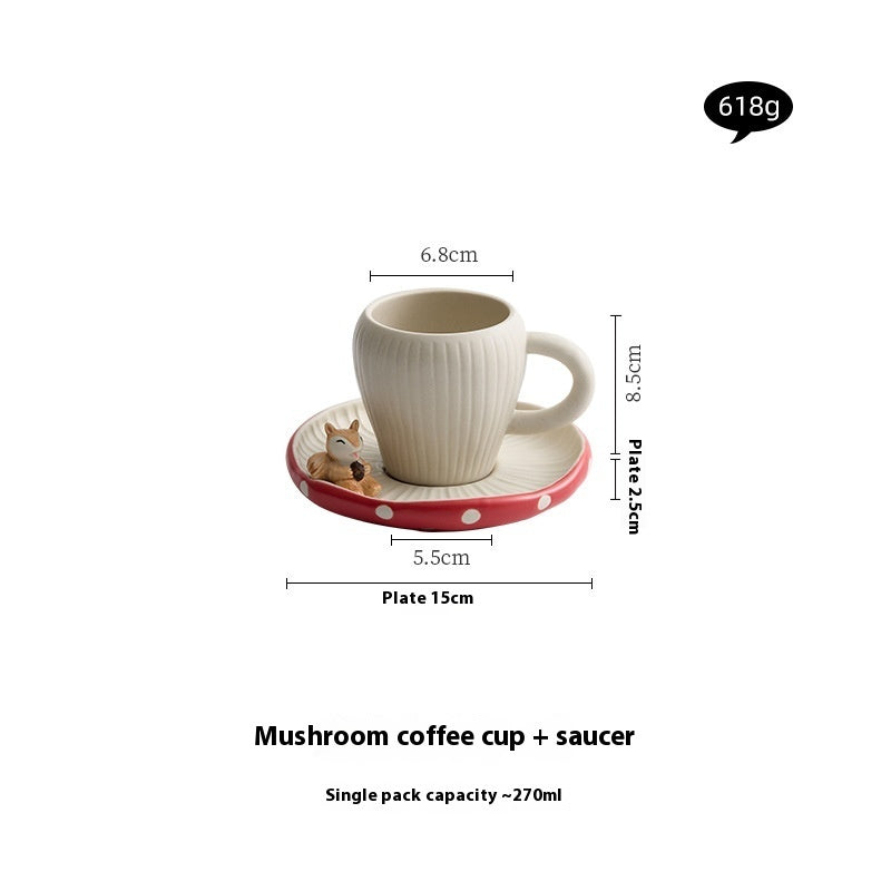 Mushroom Ceramic Tea Kettle Coffee Set