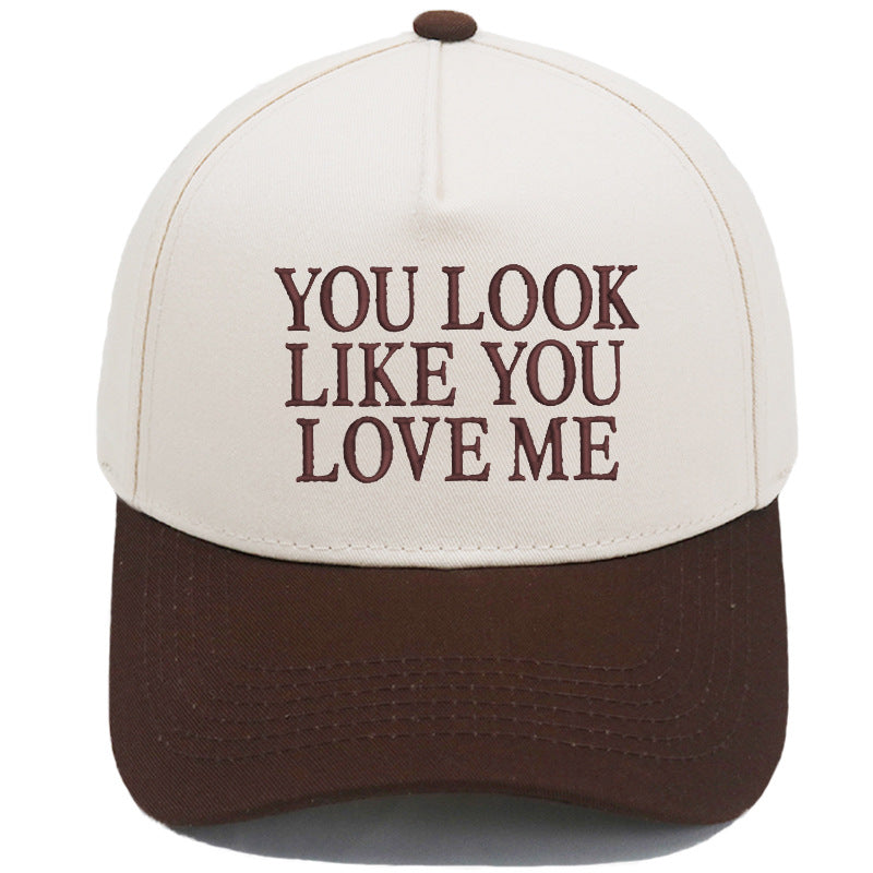 Embroidered Color-Block Casual Baseball Cap For Men And Women
