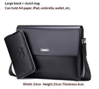 Trendy Men's Business Office And Casual Large-capacity Leather Bag