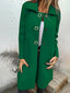 Women's Solid-color Mid-length Wool Coat With A Single-breasted Design