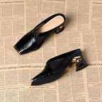 Women's Versatile Square-toe Mesh Sandals For Outdoor Wear