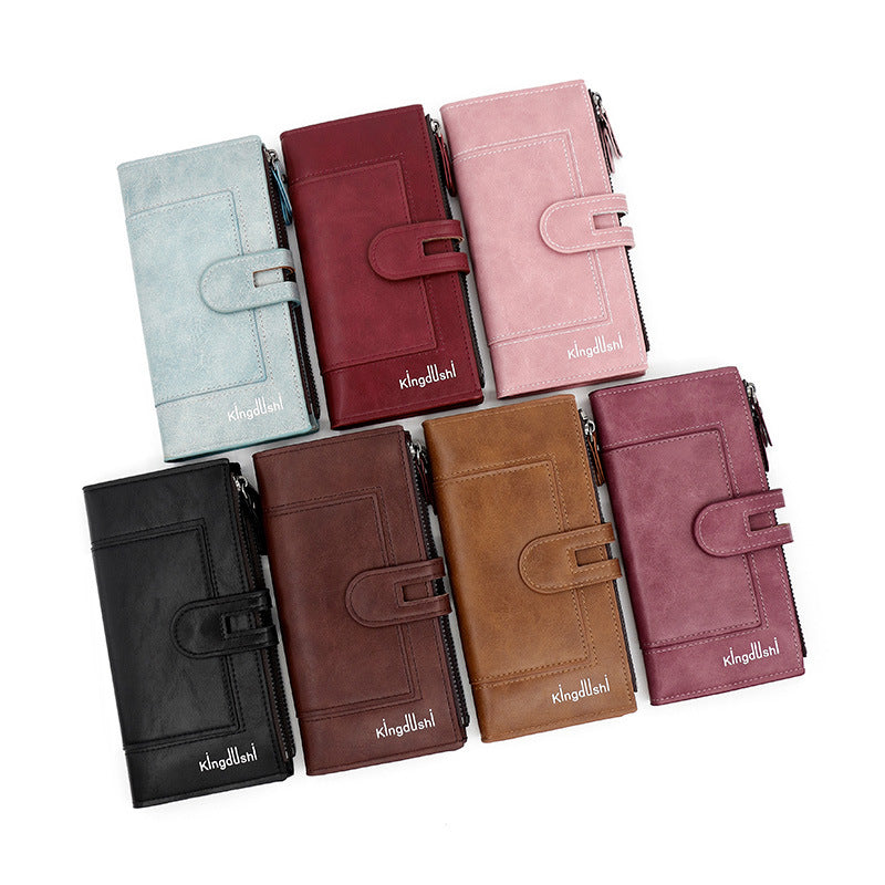 Fashion Minimalist Magnetic Buckle Multi-card Slot Zipper Bag Secondary image