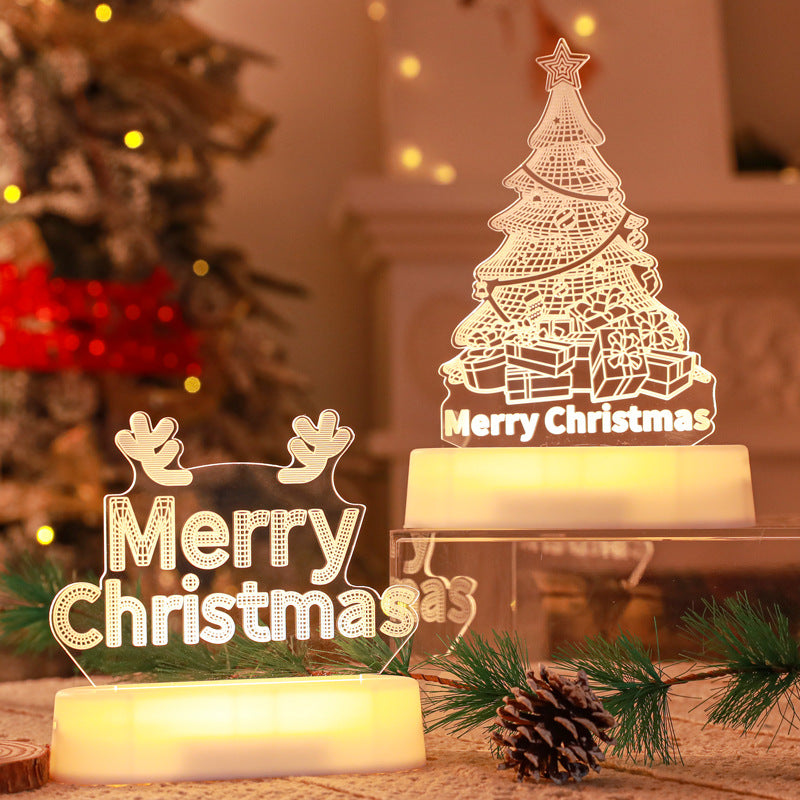 Christmas Decoration 3D Lamp Acrylic LED Night Lights New Year Valentines Day Christmas Kids Gift Christmas Ornaments Main image