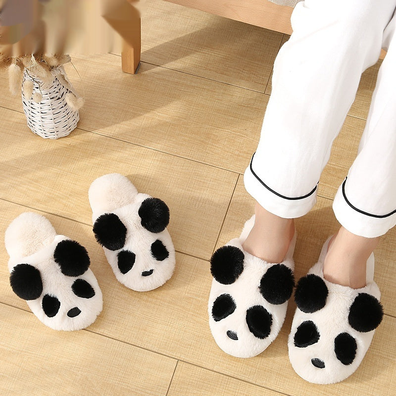 Cozy Indoor Floor Slippers With A Cute Cartoon Panda Design Main image
