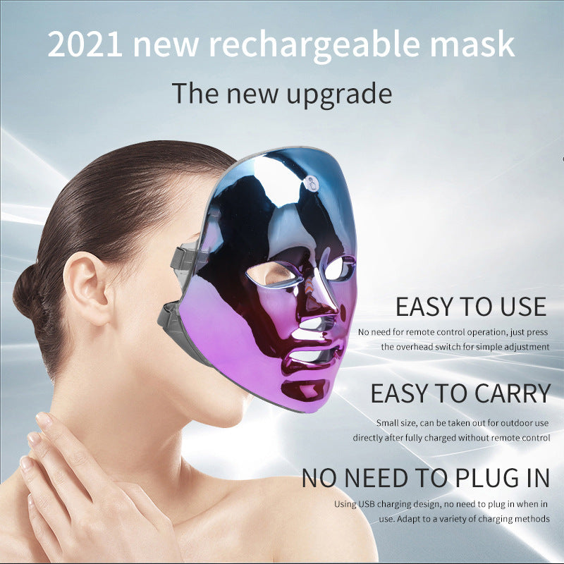 LED Rechargeable Face Mask Acne And Freckles Led Color Light Mask Secondary image