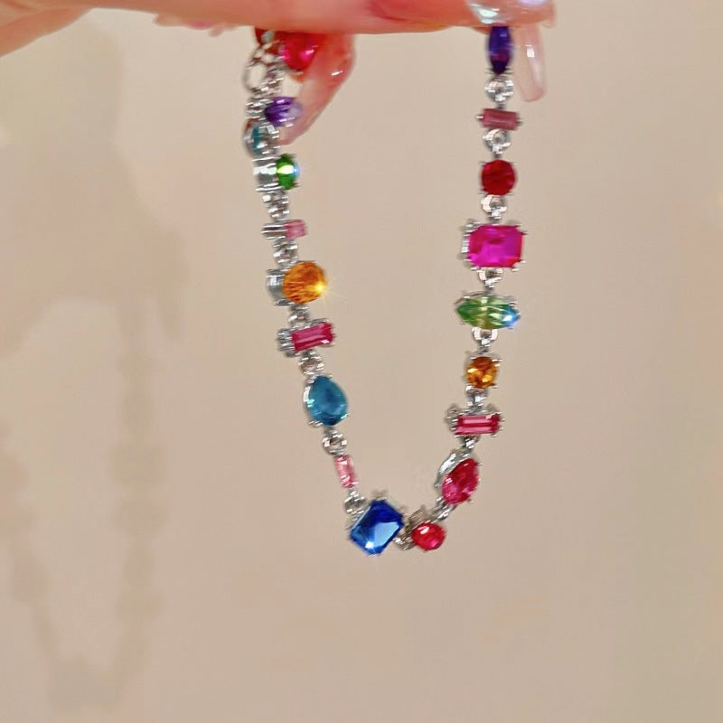 Sweetheart Candy Colorful Crystal Zircon Necklace