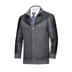 Men Thermal Knitted Business Sweater With A Stand Collar