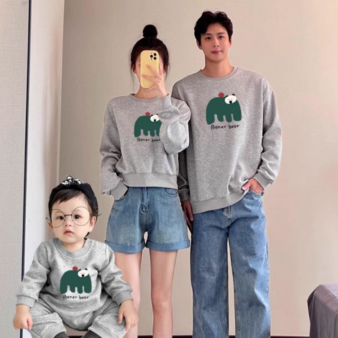 High Quality Family Friendly Autumn Sweatshirts Baby Onesies For Three Main image