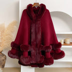 Knitted Cardigan Shawl Cape Coat