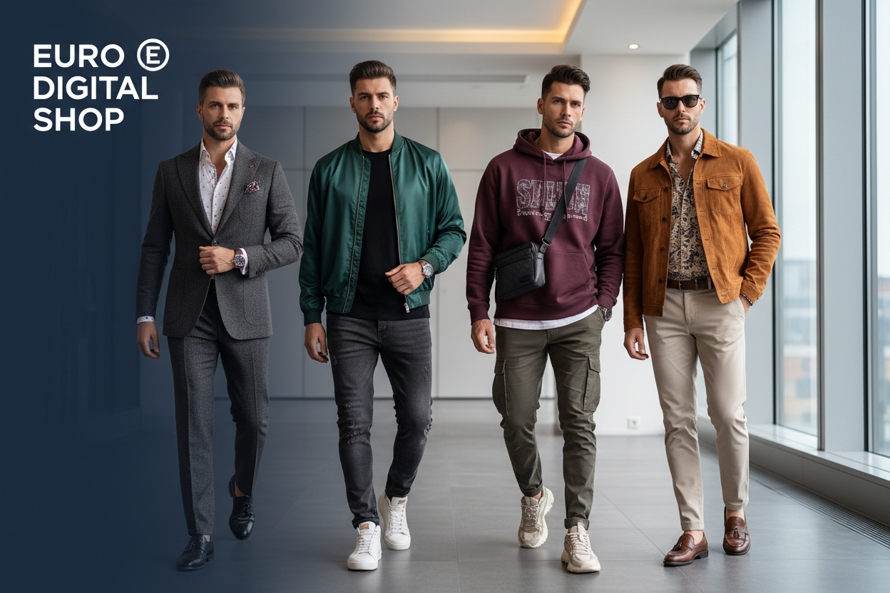 Men in style buy Men clothing with trending Fashion on Euro Digital Shop